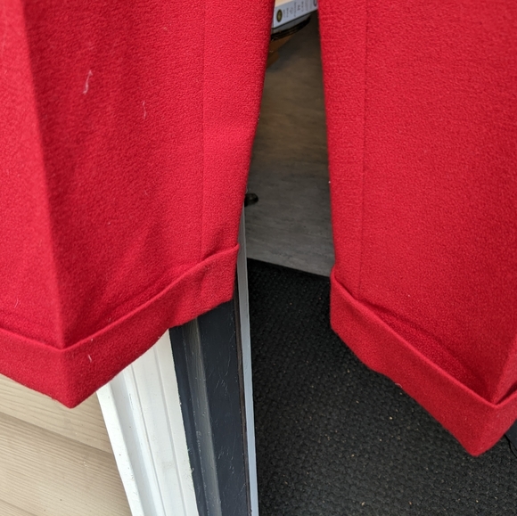 Red Jones New York Wool crepe cuffed dress pants 12 - Picture 5 of 6